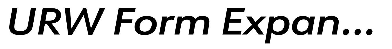 URW Form Expanded Demi Italic